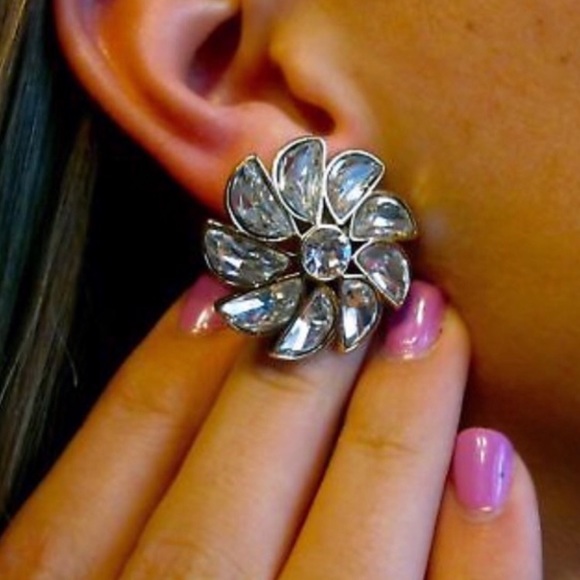 Kate Spade Glitter Gala Pinwheel Flower Earrings - Picture 4 of 4